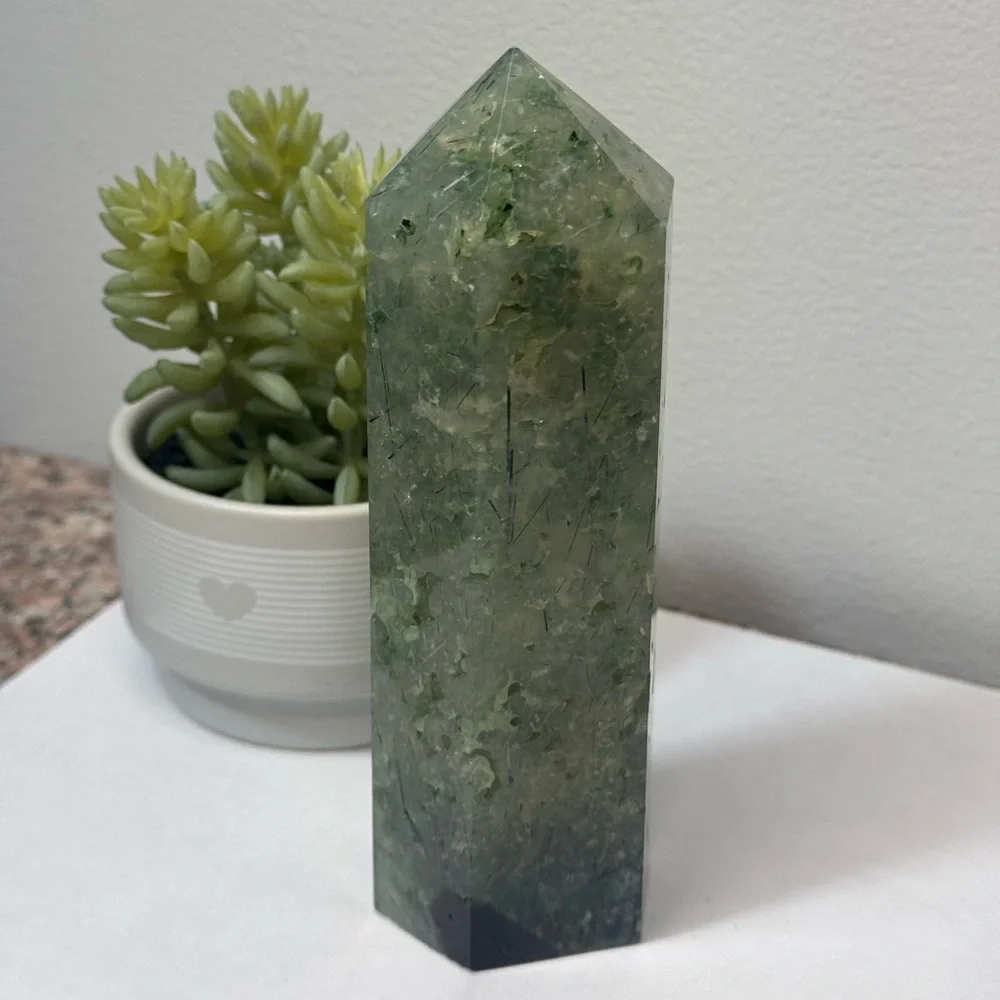 Prehnite Crystal Tower